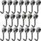 FINDMAG 30 LBS Heavy Duty Magnetic Hooks, Black Neodymium Magnet Swivel Hooks for Hanging, 20 Pack for Refrigerator,