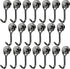 FINDMAG 30 LBS Heavy Duty Magnetic Hooks, Black Neodymium Magnet Swivel Hooks for Hanging, 20 Pack for Refrigerator,