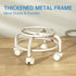 NiHome Low Roller Seat Universal Wheel Rolling Stool with Thick Metal Frame, 360° Swivel Wheels, Quick Assembly (White)