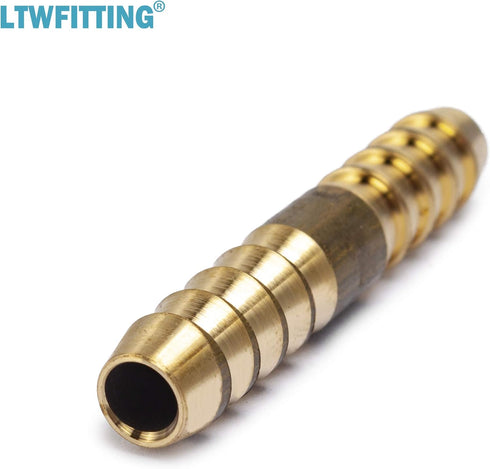 LTWFITTING Brass Barb Splicer Mender 5/16-Inch ID Hose Fitting for Air, Water, Fuel Hose Joiner (Pack of 50)