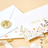 WarmPress Creative 100 Pack 4x6 300GSM Set Thank You Cards with Envelopes Bulk - Gold Foil Floral Blank Notes