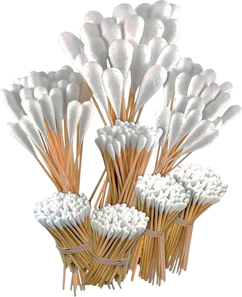 Grip 325 pc Cotton Swab Assortment - Super Absorbent, Low Lint, Wood Handles for Auto Detailing, Electronics, Cleaning
