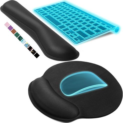 KTRIO Ergonomic Keyboard Wrist Rest and Mouse Pad with Wrist Rest Set,