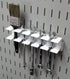 Wall Control Tool Holder Bracket - Slotted Metal Pegboard Accessory - White Tool Board
