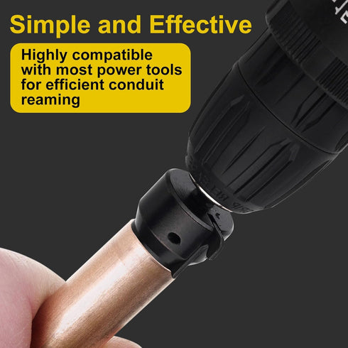 Conduit Reamer, Pipe Reamer Tool with Improved Bit Retention, Reaming Screwdriver for 1/2-Inch, 3/4-Inch and 1-Inch Conduit Pipe, Deburring and Chamfering