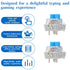 SynHHergyx 45 3 PCS Mechanical Keyboard Switches Pin Blue Clicky Switches Dustproof Keyboard Clicker Keys Replacement