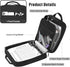 MoKo Zipper Binder, 2 Inch 3 Ring Binder with Zipper, 500 Sheets Capacity, Multi-Pocket Organizer, Black