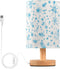 YYZZH Table Lamp Blue Snowflake Pattern Snowy Christmas Frozen Xmas Holiday Decor Nightstand