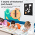 OWLKELA 17'' x 23'' Black Framed Cork Board with Felt, Decorative Hanging Pin Board, Ideal for Office, School, and Home