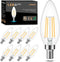 Cotanic LED Candelabra Bulb Dimmable 2700K Soft Warm White, E12 Small Base