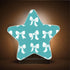 Burbuja 0.2W Bows on Teal LED Night Light Plug into Wall Star-Shaped Nightlight Dusk to Dawn Auto Sensor for Bedroom