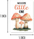 ZoZi9xDesigns Welcome Little One Card - Mushroom New Baby - Greeting Card - Baby Shower - Cute - Mushroom Lover