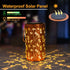 YISITEONE Dragonfly Outdoor Solar Lanterns, Garden Waterproof Metal Hanging Decor Lights for Patio Yard Pathway Lawn