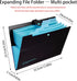 FANWU 8 Packs Expanding Files - 6 Pockets Accordion Document Organizer, A4 Size with Snap Button Closure