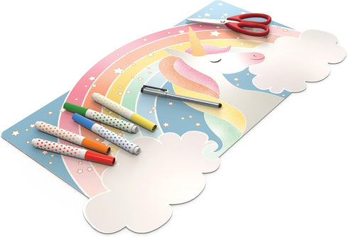 Uncommon Desks Kid's Desk Mat - Washable Table Cover for Schoolwork, Arts & Crafts, Cute Unicorn Design