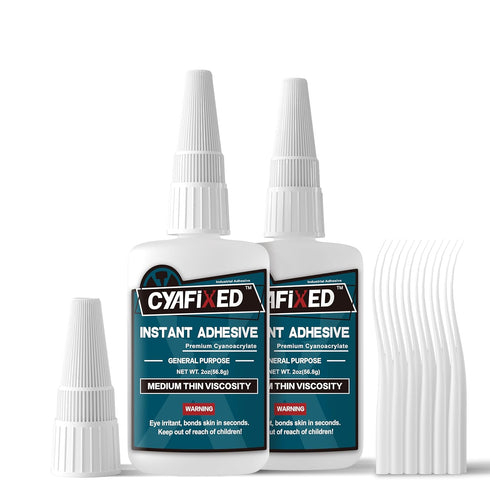 Strong Cyanoacrylate (CA) Super Glue - Fast Curing Medium-Thin Viscosity Instant Adhesive, 4 oz. for Permanent Repair