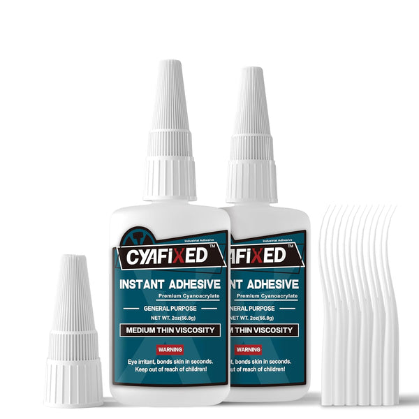 Strong Cyanoacrylate (CA) Super Glue - Fast Curing Medium-Thin Viscosity Instant Adhesive, 4 oz. for Permanent Repair