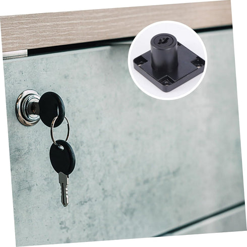 2 Mailbox 19mm 32mm GLEAVI Zinc Alloy Office Files Cabinet Cam Lock with Keys, Black Cupboard Drawer Lock for Desk