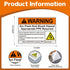 Novabright 10 Pack 5 3.5 Inch WARNING Arc Flash and Shock Hazard Appropriate PPE Required Label x Electrical Hazard