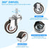 1.25 Inch 4 Pack Patikil Stem Casters, Wire Shelf Caster Wheels Threaded Swivel Stem Wheels Wire Shelving for Rolling