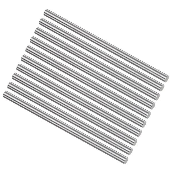 uxcell 10pcs Round Steel Metal Rods, 4.9mm x 100mm High Speed Steel Lathe Bar Stock Tool for DIY Craft