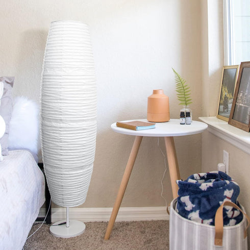 43.3 Inch BESPORTBLE Paper Lamp Shade Cover for Floor and Bedside Lamps Foldable Vertical Lampshade Decorative Paper