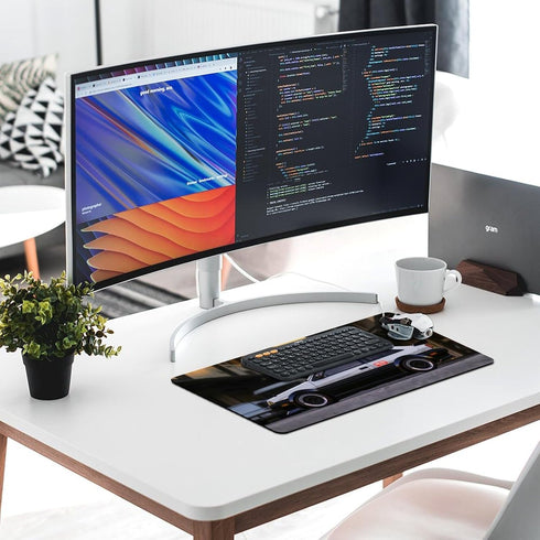 Large Gaming Mouse Pad, JDM Japanese Street Classic Car Ae86 Desk Mat, Extended 23.6 x 11.8 inch for Office
