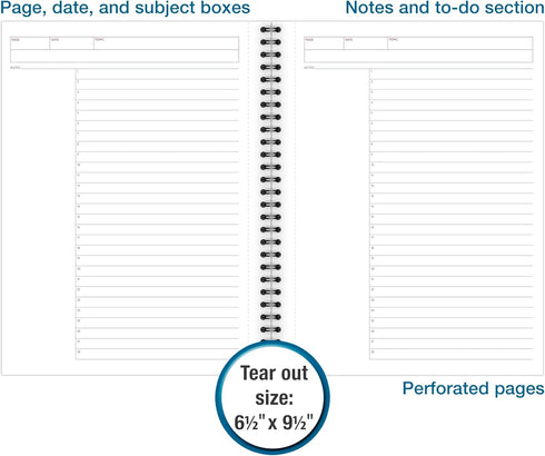 Cambridge Business Notebook, 7-1/4" x 9-1/2", 80 Sheets, Ruled, Flexible Cover, Wirebound, Gray (06122)