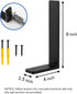 Firmetal 8"x 4"Shelf Joint,Pack 4 ,8 INCH x4 INCH(No Brackets, die-cast Formation, Vertical Angle, Premium Alloy Metal