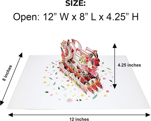 iGifts And Cards Happy 25th Milestone Anniversary 3D Pop Up Greeting Card - Soulmates, Lovebirds, Silver,