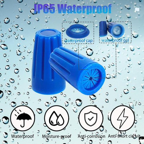 30PCS Waterproof Wire Electrical Connectors: 22AWG-12AWG for Landscape Light and Irrigation Valves, Outdoor Seal