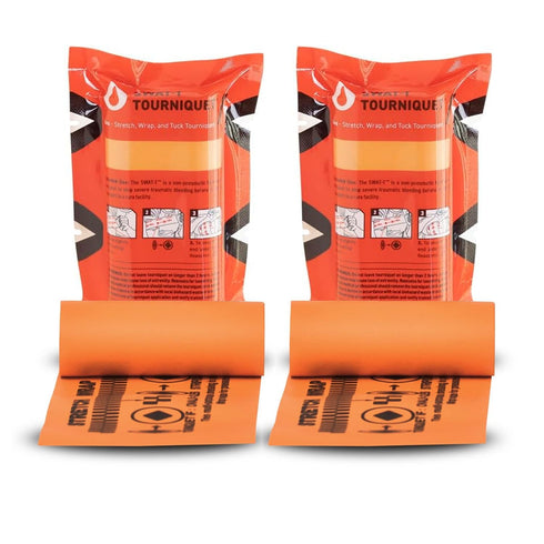SWAT-T Tourniquet Orange 2 Pack by Safeguard Medical, Emergency First Aid Equipment