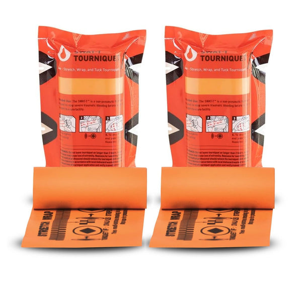 SWAT-T Tourniquet Orange 2 Pack by Safeguard Medical, Emergency First Aid Equipment