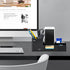 deli Desk Organizer, Plastic Desktop Organizer with Pencil Holder and Sticky Note Tray, Office Stationery Supplies Organizers Accessories Caddy, 6 Compartments, Black by deli