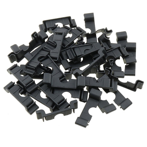 30PCS 35MM DIN Rail Cut Out Protector Black Terminal Block for Industrial Automation Systems