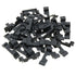 30PCS 35MM DIN Rail Cut Out Protector Black Terminal Block for Industrial Automation Systems