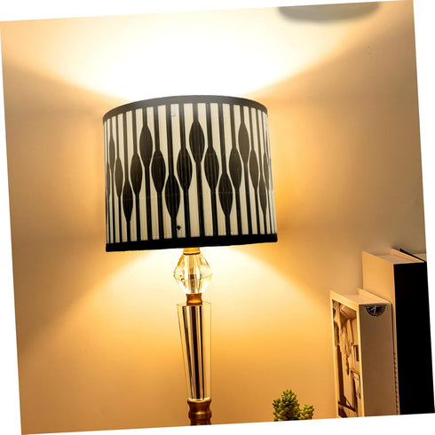 Rattan Lamp Shade Fabric Assembly Required Lampshade: Table Bedside Floor Lamp Fabric Drum Lampshade Classic Geometric