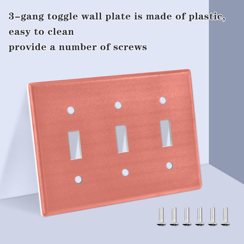 3 6.37x4.48 Salmon Toggle Light Switch Cover Gang Wall Plate Cover Light Switch Wall Plate In Electrical Faceplate
