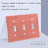 3 6.37x4.48 Salmon Toggle Light Switch Cover Gang Wall Plate Cover Light Switch Wall Plate In Electrical Faceplate