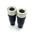 2Pcs M12 5 Pin Female Circular Connector, IP67 Waterproof A Code Industrial Connector for PG7 Cable 125V 4A AC/DC