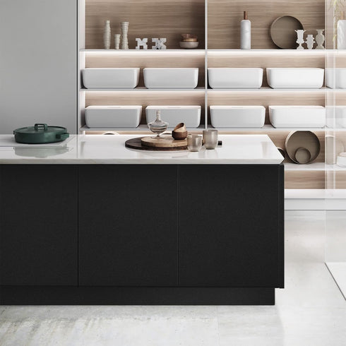 Matte Black Contact Paper, 16"x78.7" Waterproof Peel and Stick Wallpaper for Cabinets, Countertops, and Walls