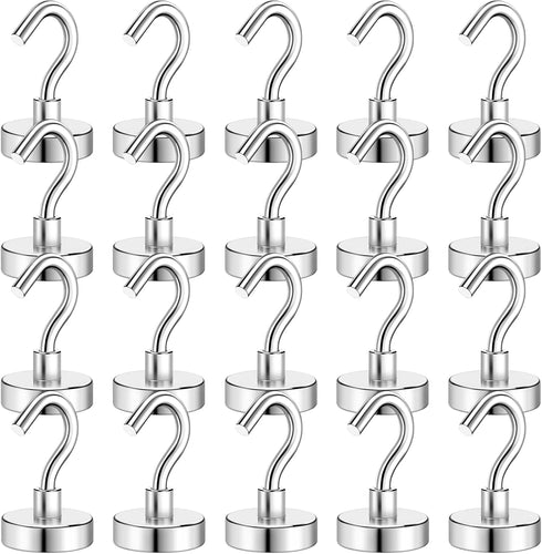 Magnetic Hooks, 40Lbs Heavy Duty Magnets for Cruise Cabins, Strong Hooks for Hanging, 20 Pack