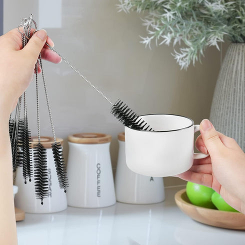 LOVEINUSA Straw Cleaner Brush Set of 10PCS, 8.2 Inch Nylon Pipe Cleaners for Reusable Straws