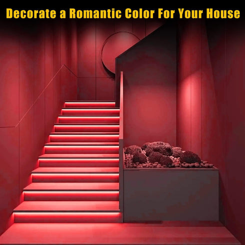 YM E-Bright Red LED Strip Lights - 5M / 16.4Ft 600SMD - Waterproof IP68 Flexible for Indoor Outdoor Decoration