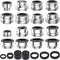 CNYMANY 16 pcs Faucet Adapter Kit, Male Female Sink Faucet Adapter Set for Connecting Garden Hose Water Filter via