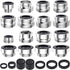 CNYMANY 16 pcs Faucet Adapter Kit, Male Female Sink Faucet Adapter Set for Connecting Garden Hose Water Filter via