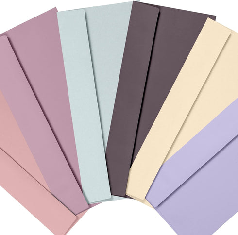 Business Envelopes, 120-Pack #10 Envelopes, 4 1/8 x 9 1/2 Inches, 6 Muted Pastel Colors