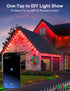 100ft 16 IP67 Nexillumi Permanent Outdoor Lights for House, Smart RGB LED Lights Outside with Million DIY Colors