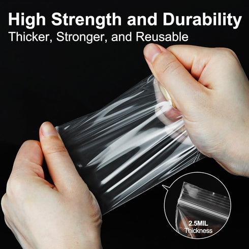 1200Pcs Small Plastic Bags for Jewelry, 3x4'' Resealable Zip Baggies, Durable Small Ziplock Bags for Small Business