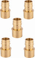 (Pack of 5) EFIELD Pex A Full Flow Expansion Brass Fitting 3/4"x 3/4" Female Sweat Adapter for Copper Pipe